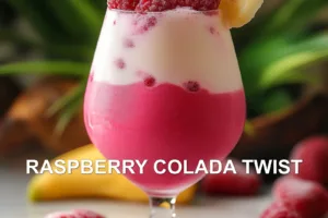 RASPBERRY COLADA TWIST centered hero view, clean and uncluttered