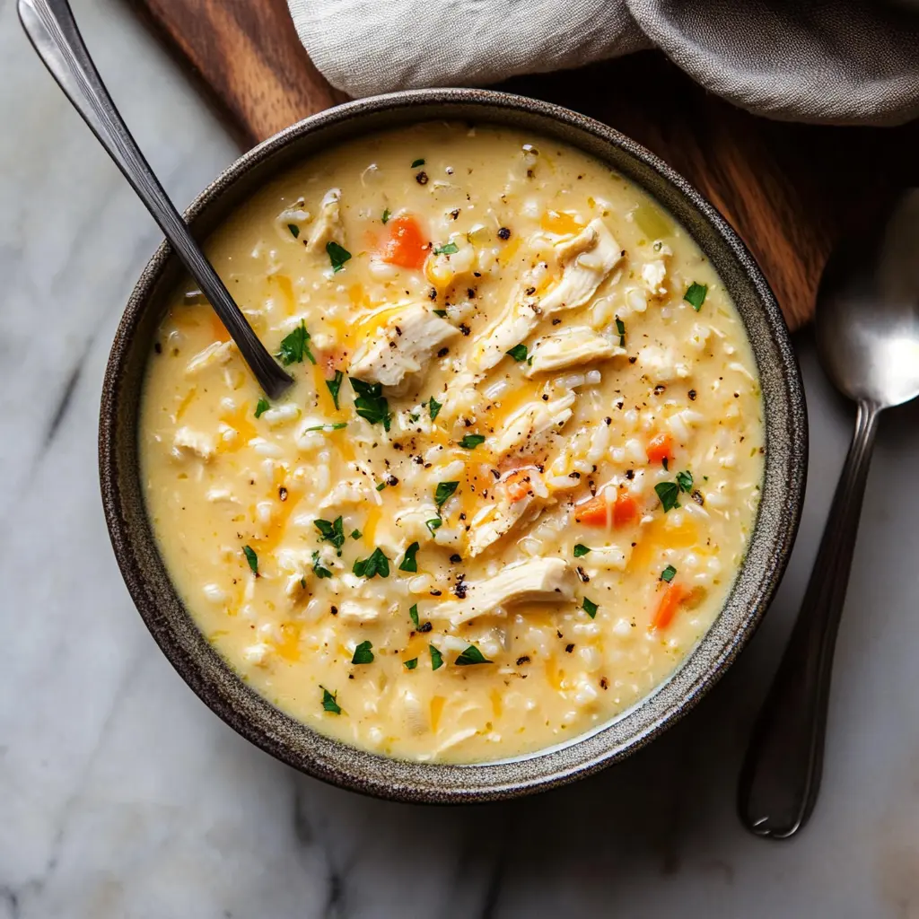 40 Comforting Soup Recipes to Warm Your Family 24 Cheesy Chicken and Rice Soup