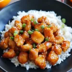 EASY ORANGE CHICKEN RECIPE centered hero view, clean and uncluttered