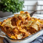 LAZY CABBAGE ROLL CASSEROLE centered hero view, clean and uncluttered