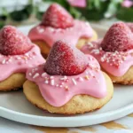 STRAWBERRY KISS COOKIES centered hero view, clean and uncluttered