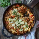 UNSTUFFED CABBAGE ROLL SKILLET centered hero view, clean and uncluttered