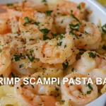 SHRIMP SCAMPI PASTA BAKE centered hero view, clean and uncluttered