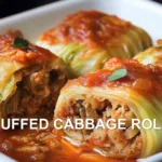 STUFFED CABBAGE ROLLS centered hero view, clean and uncluttered