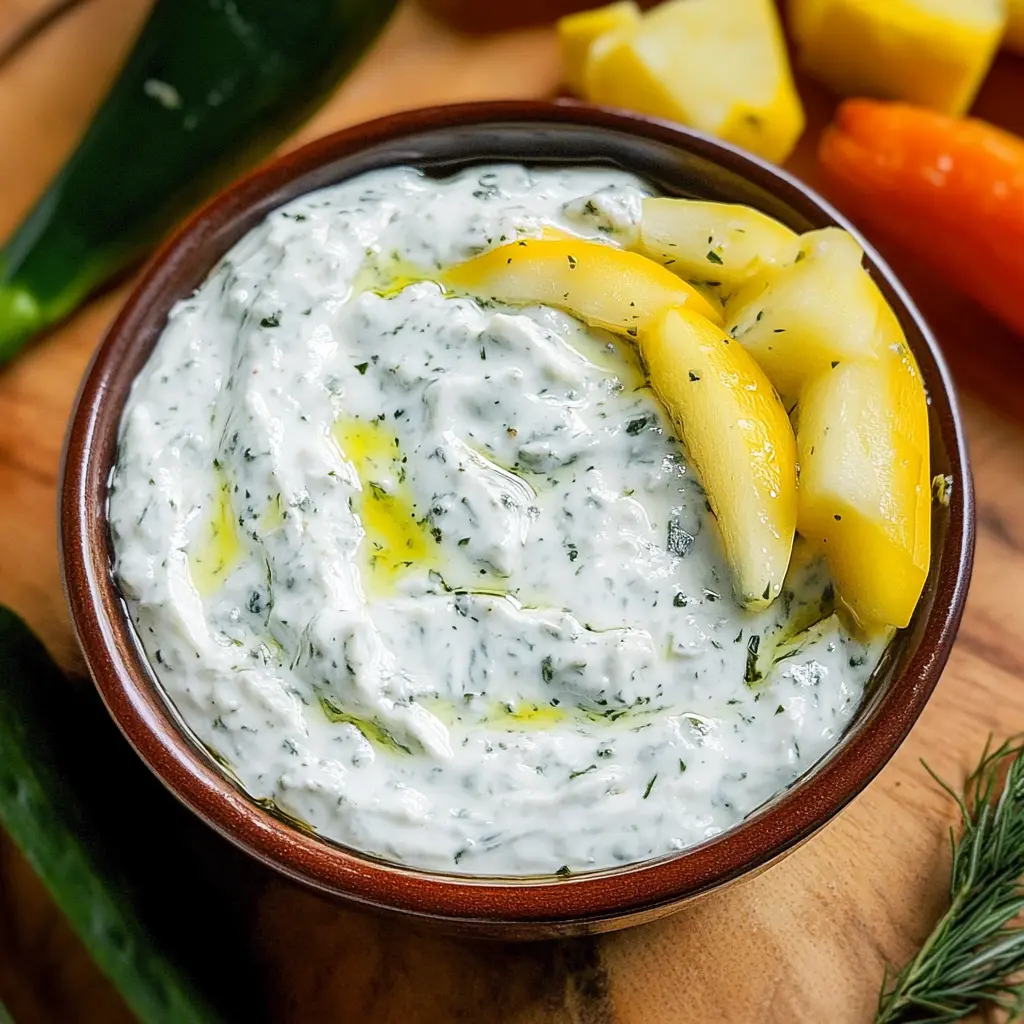 TZATZIKI SAUCE centered hero view, clean and uncluttered