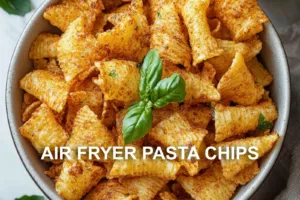 AIR FRYER PASTA CHIPS centered hero view, clean and uncluttered