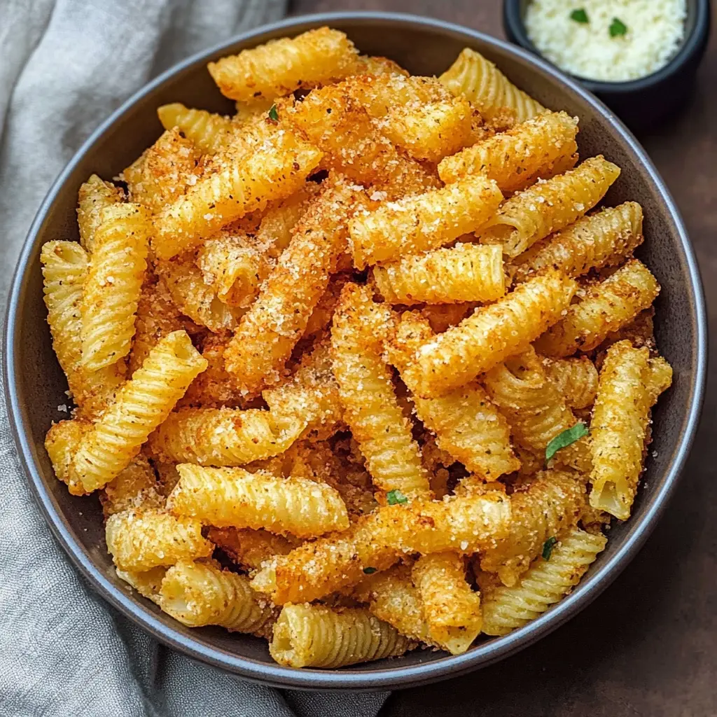 AIR FRYER PASTA CHIPS centered hero view, clean and uncluttered