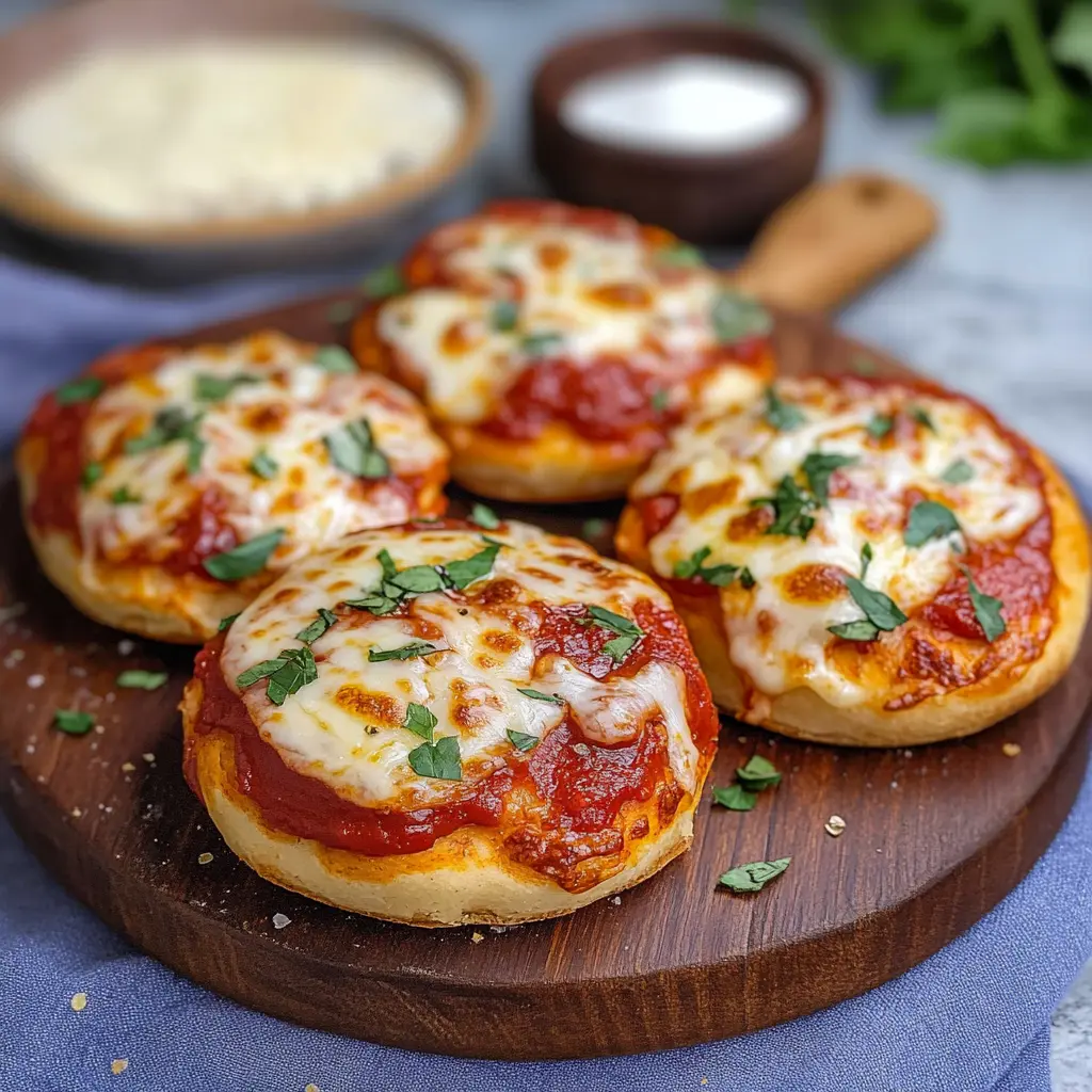 AIR FRYER PIZZA BAGELS centered hero view, clean and uncluttered