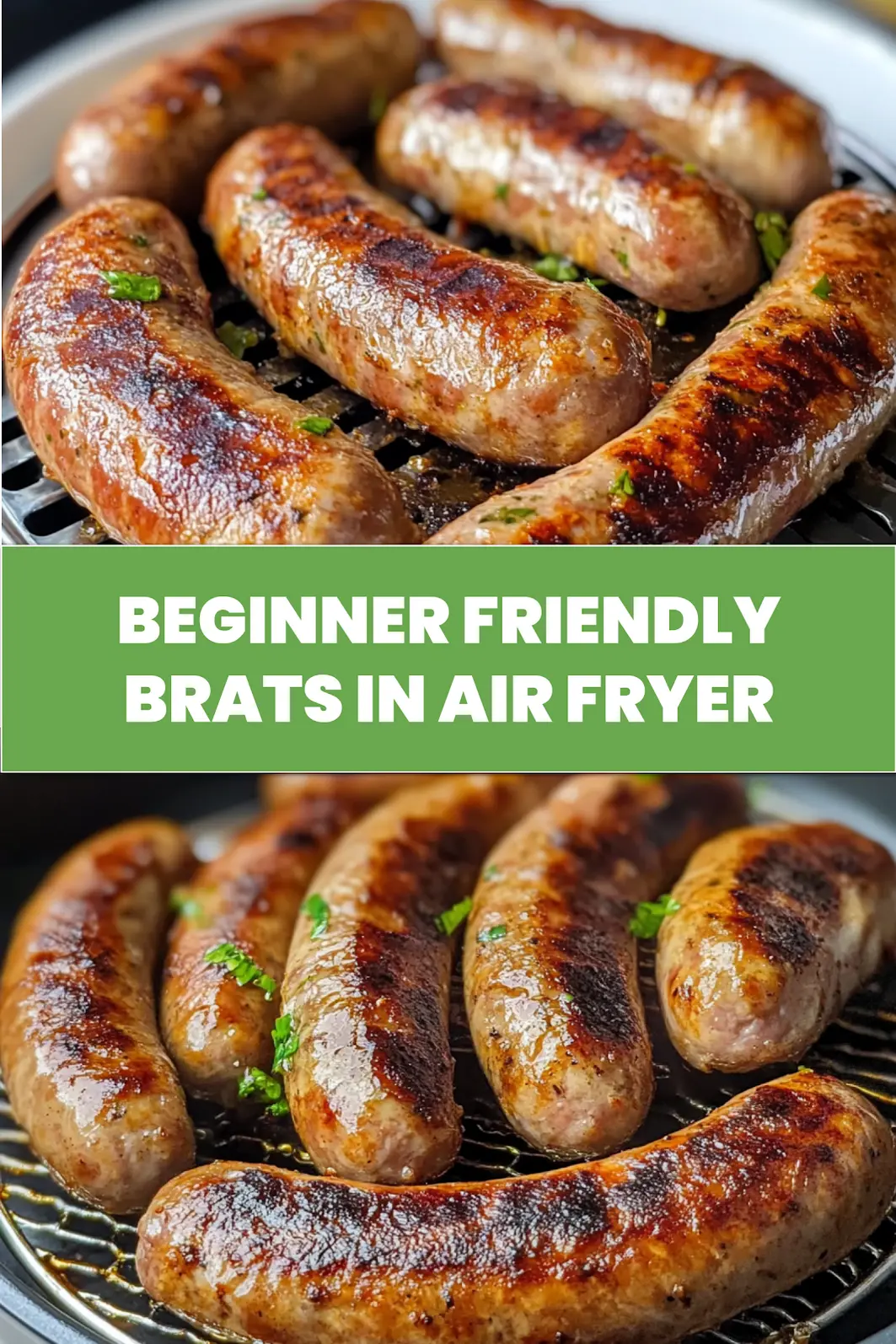 Brats in Air Fryer: Easy Recipe for Juicy Perfect Brats 7 Air fryer bratwurst recipe pin image