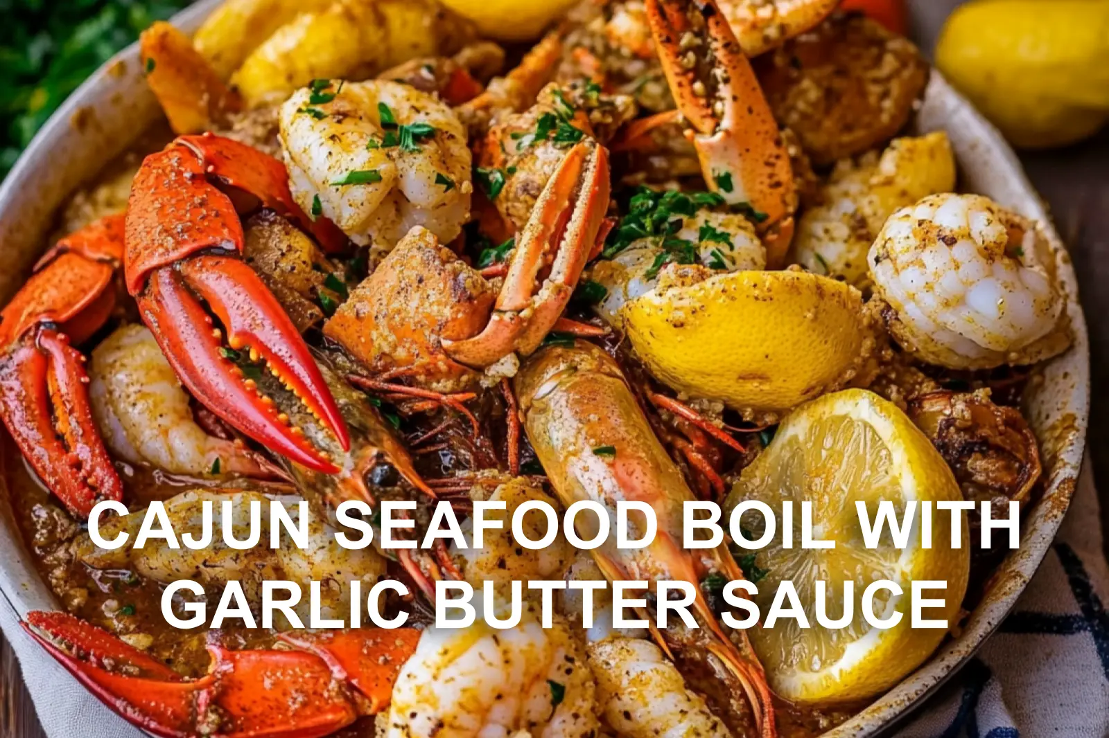 Cajun Seafood Boil with Garlic Butter Sauce Recipe Easy