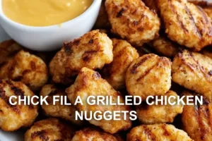Easy Chick Fil A Grilled Chicken Nuggets Recipe at Home CHICK FIL A GRILLED CHICKEN NUGGETS centered hero view, clean and uncluttered