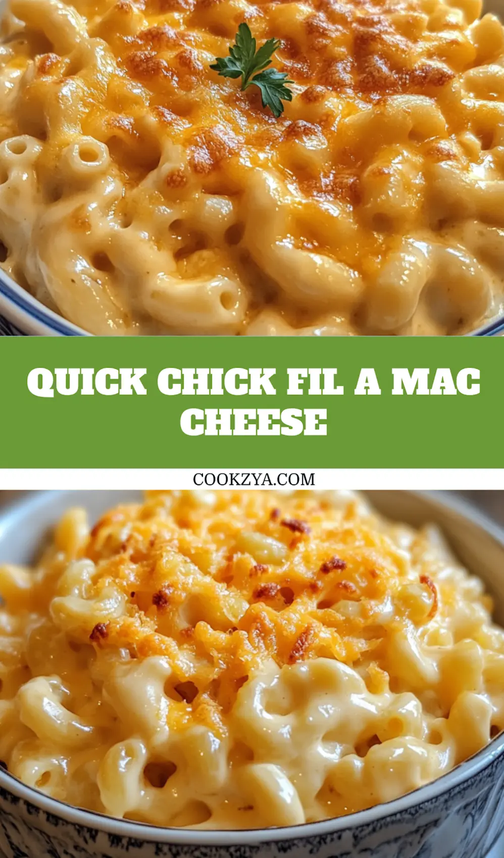 Chick fil A Style Mac and Cheese pin-worthy overhead shot