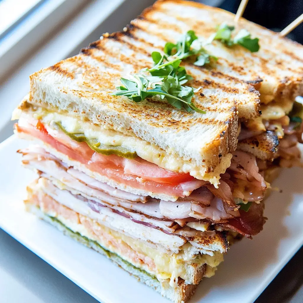 Club Sandwich Recipe: Easy Ultimate Guide to Perfect Layers 6 Classic club sandwich with triple layers of toasted bread, crispy bacon, turkey, and fresh vegetables