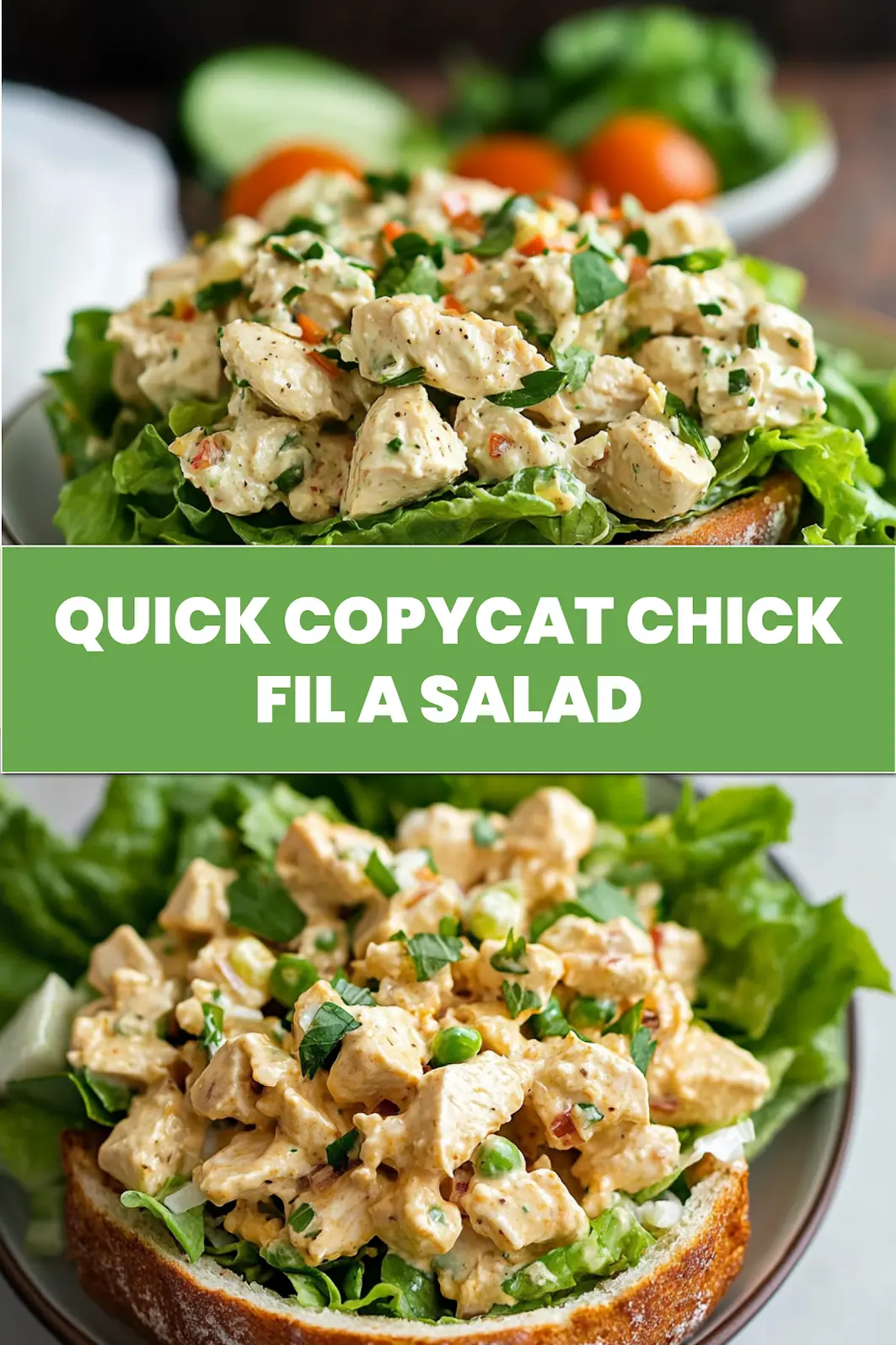 Copycat Chick-fil-A Chicken Salad centered hero view, clean and uncluttered