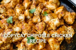 Copycat Chipotle Chicken Recipe: Easy Homemade Perfection COPYCAT CHIPOTLE CHICKEN RECIPE centered hero view, clean and uncluttered