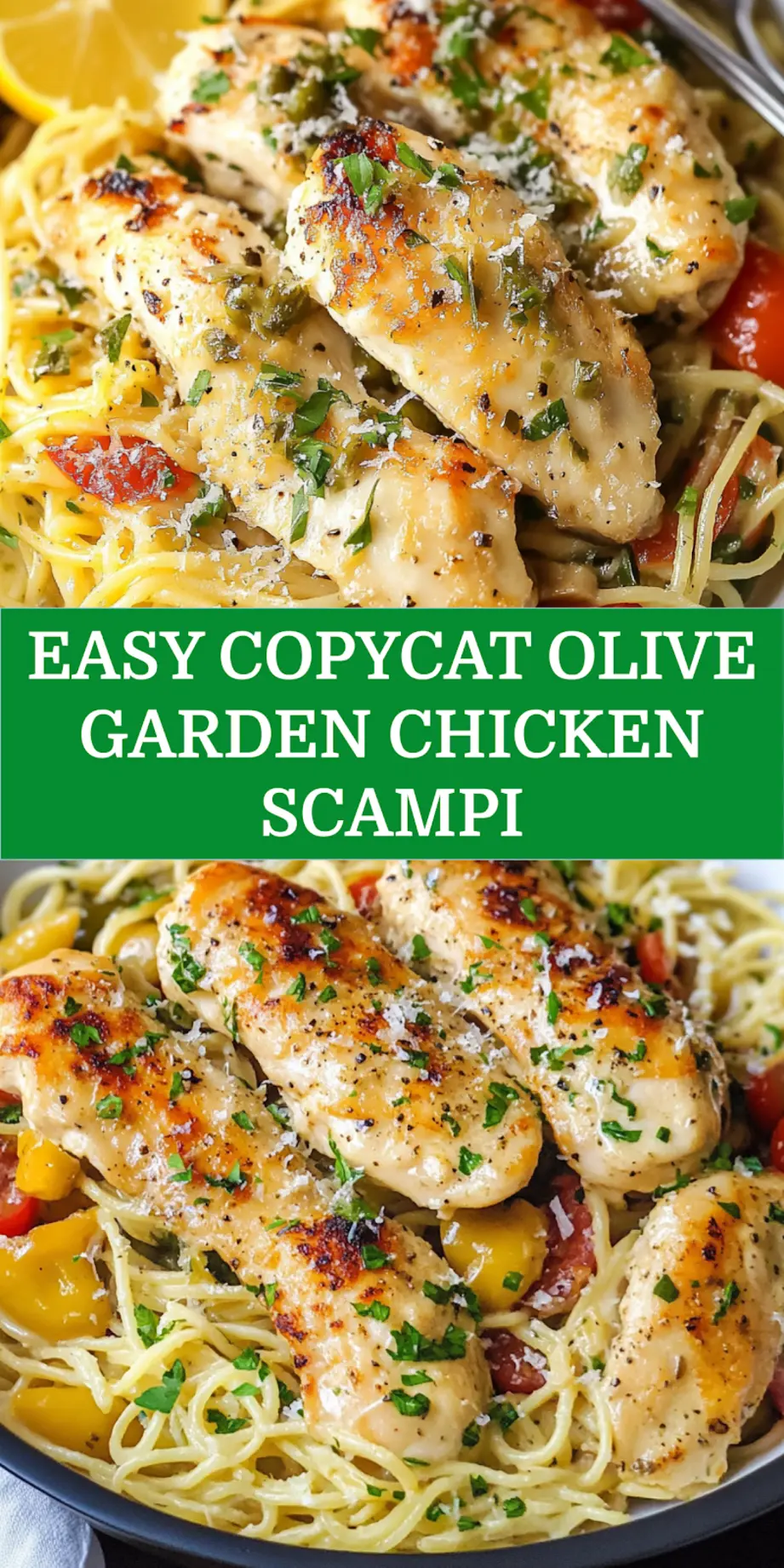 COPYCAT OLIVE GARDEN CHICKEN SCAMPI centered hero view, clean and uncluttered_pin