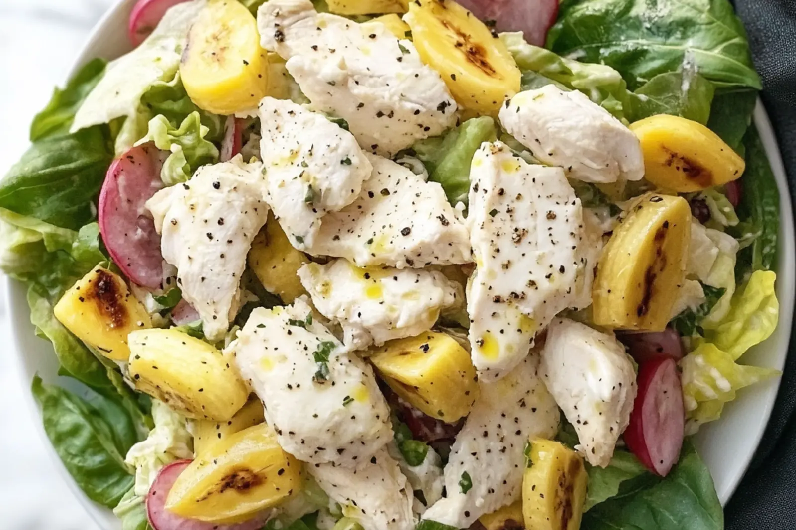 Cottage Cheese Chicken Salad with Banana Peppers Easy Weeknight Meal