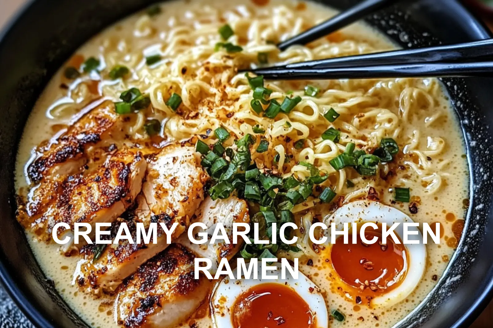 Creamy Garlic Chicken Ramen Recipe Quick and Easy