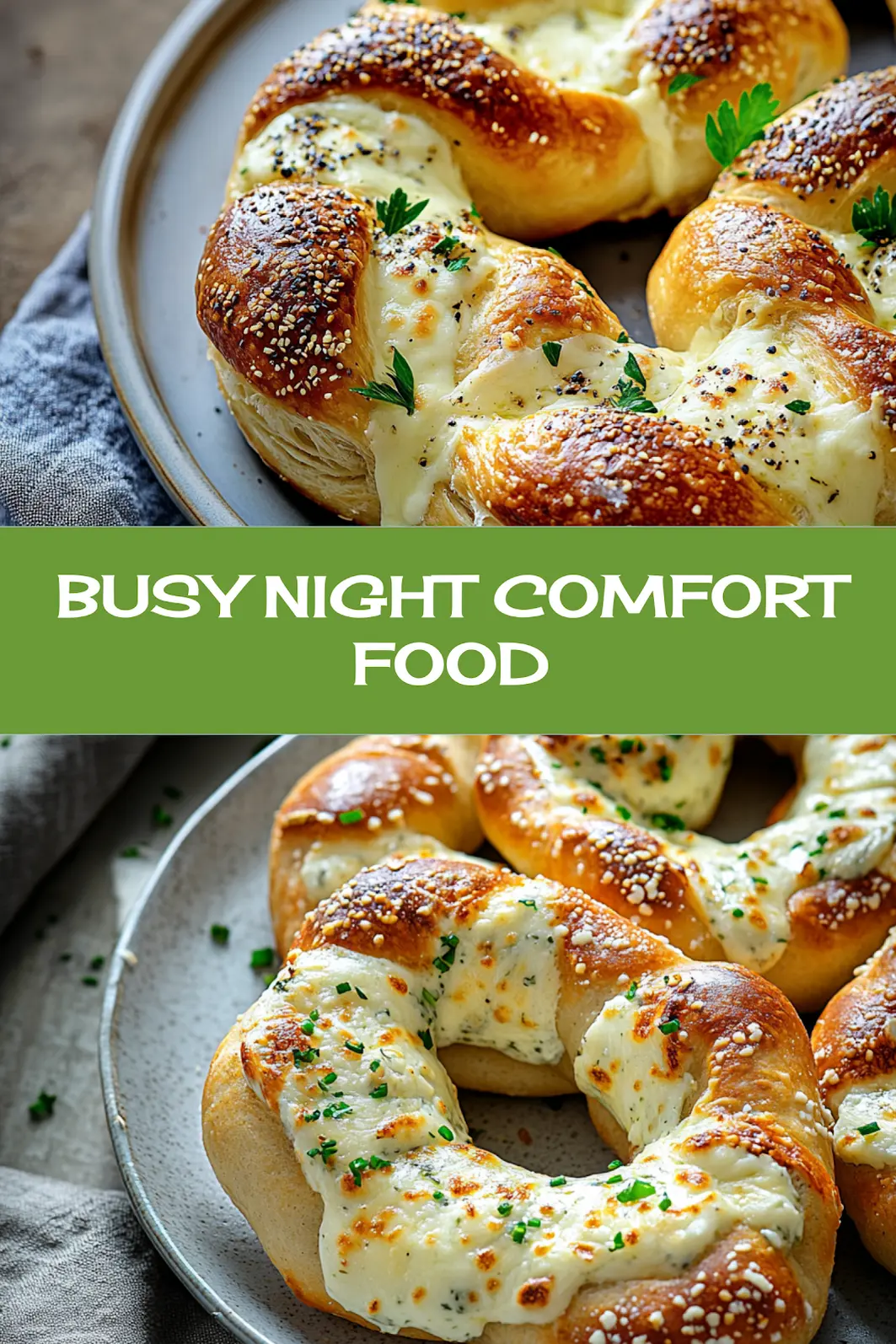 MOZZARELLA STUFFED SOFT PRETZELS centered hero view, clean and uncluttered_pin