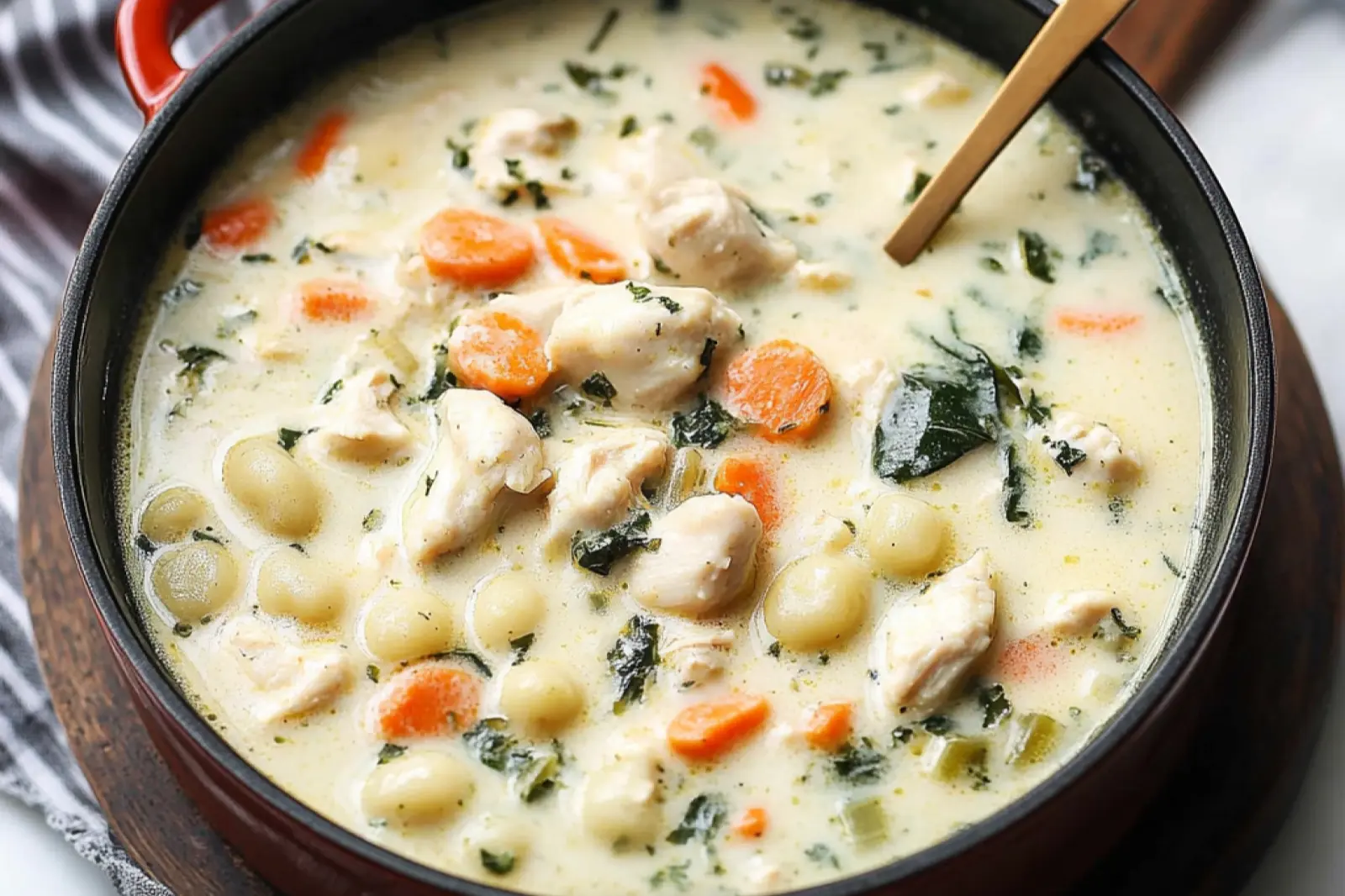 Easy Olive Garden Chicken Gnocchi Soup Recipe