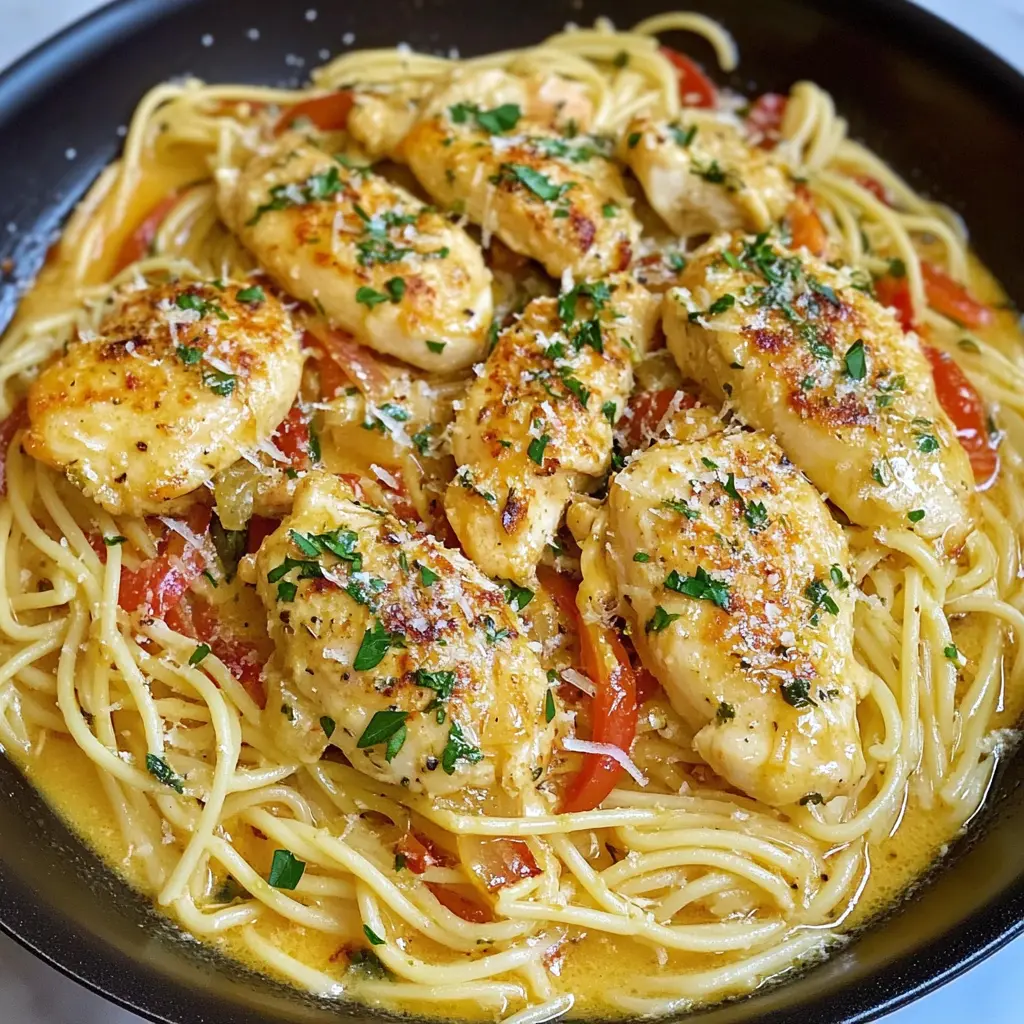 Olive Garden Chicken Scampi Recipe Easy Homemade 6 OLIVE GARDEN CHICKEN SCAMPI centered hero view, clean and uncluttered