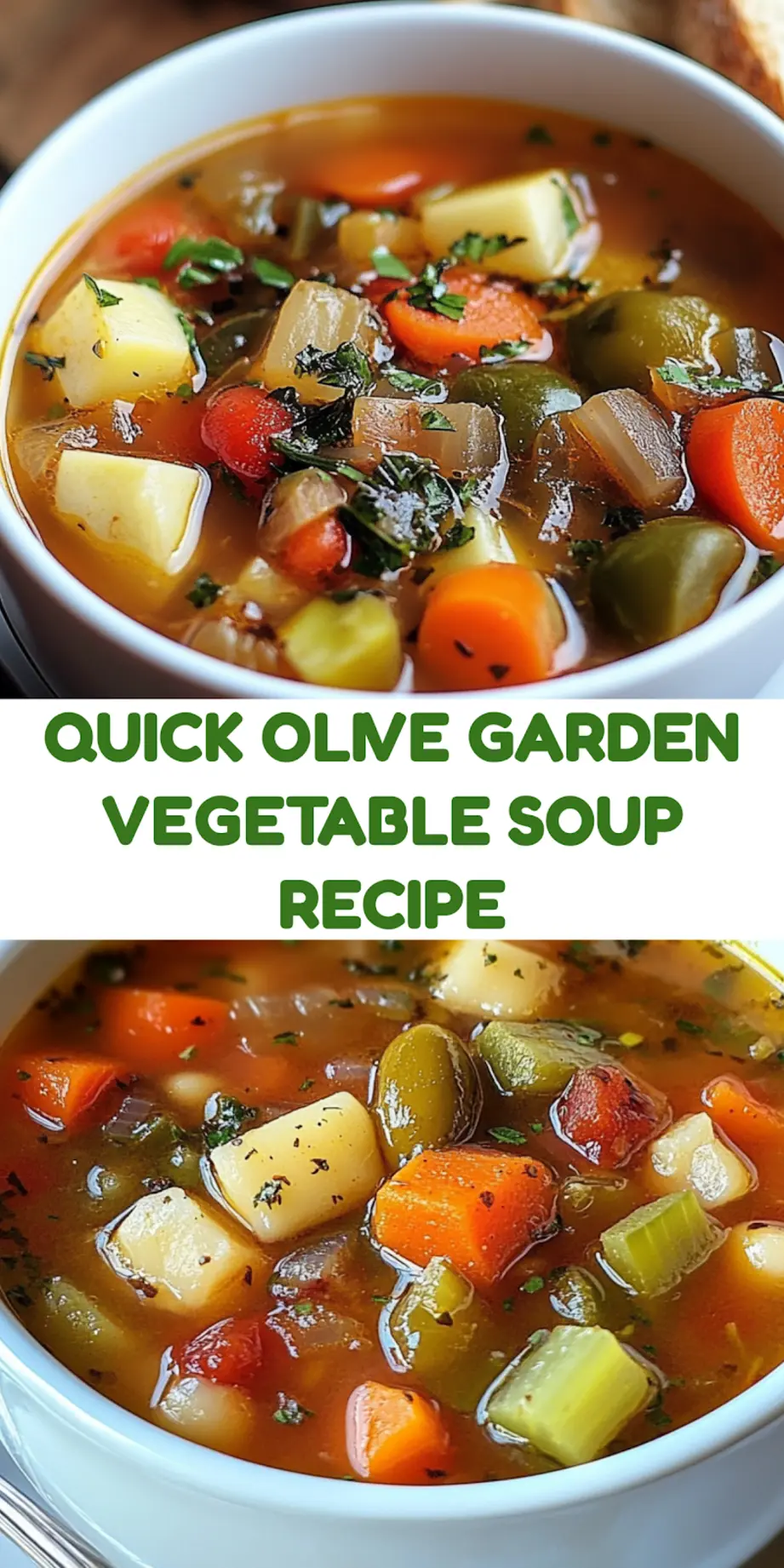 Olive Garden Vegetable Soup Recipe Easy Homemade Copycat 7 OLIVE GARDEN VEGETABLE SOUP centered hero view, clean and uncluttered