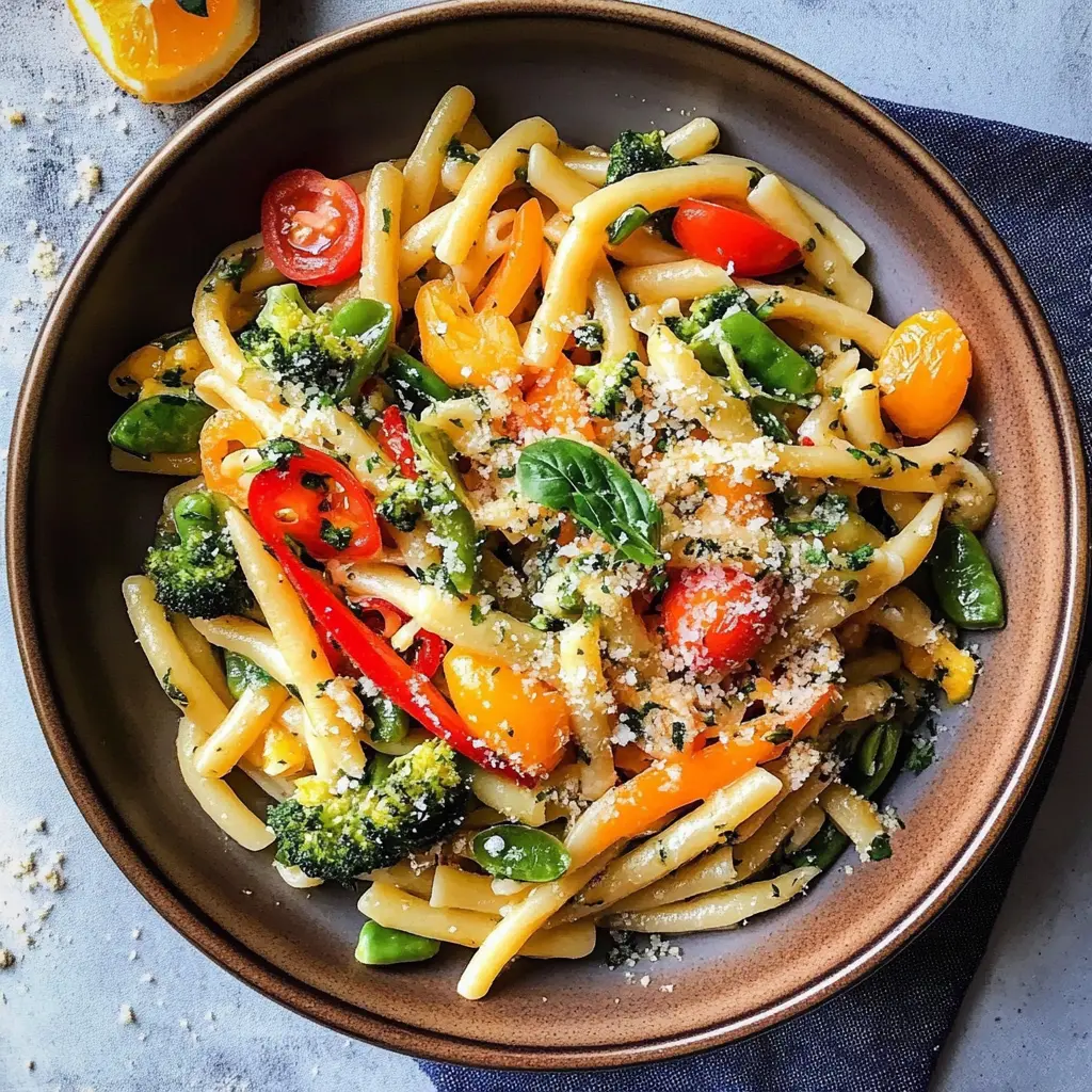 Pasta Primavera Recipe Easy Fresh and Delicious 6 PASTA PRIMAVERA centered hero view, clean and uncluttered