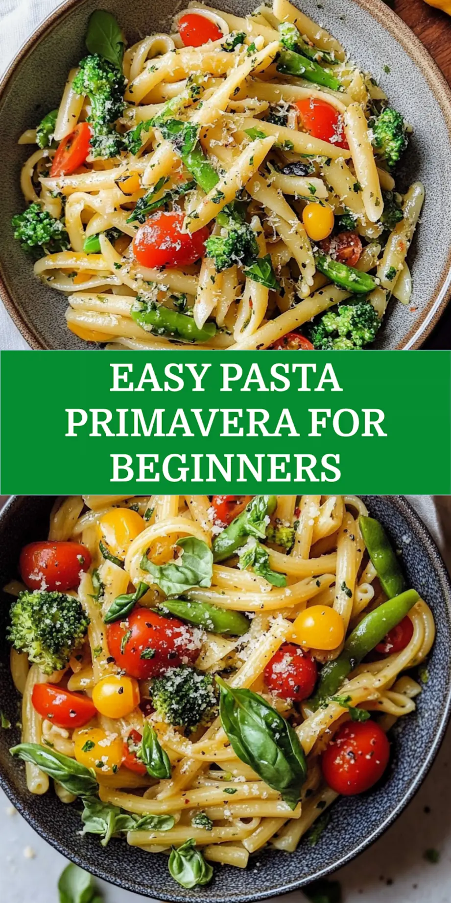 Pasta Primavera Recipe Easy Fresh and Delicious 7 PASTA PRIMAVERA centered hero view, clean and uncluttered