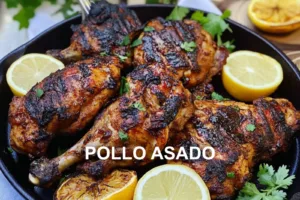 POLLO ASADO centered hero view, clean and uncluttered