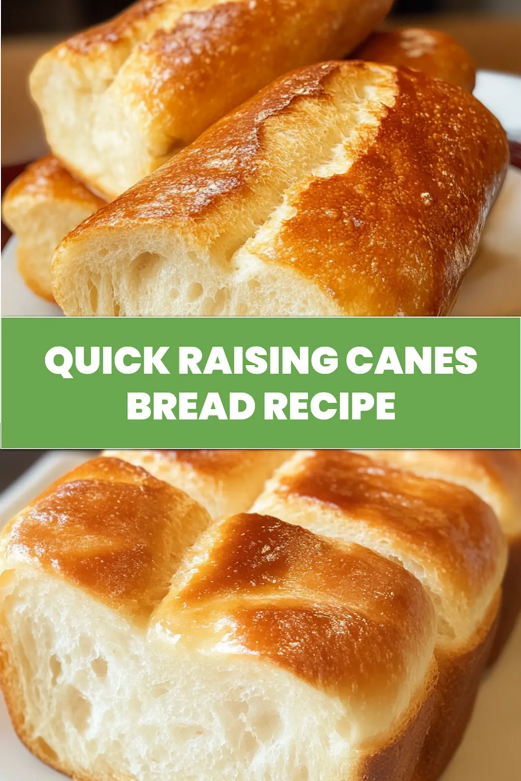 Raising Canes Bread with crispy garlic butter crust, perfect for sharing