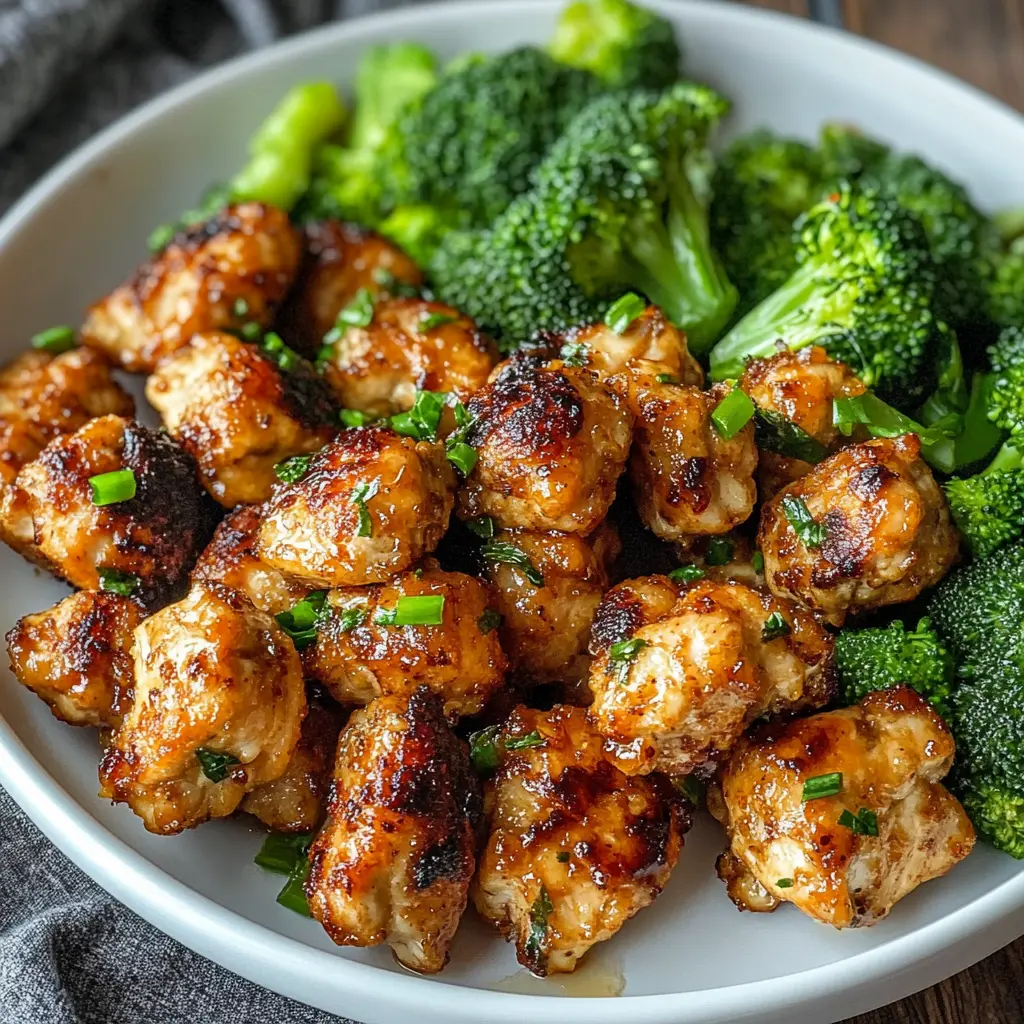 Air Fryer Chicken Bites and Broccoli