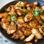 COPYCAT CHIPOTLE CHICKEN RECIPE centered hero view, clean and uncluttered