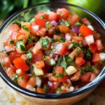 COPYCAT CHIPOTLE PICO DE GALLO centered hero view, clean and uncluttered