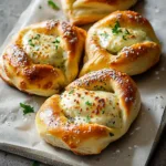 MOZZARELLA STUFFED SOFT PRETZELS centered hero view, clean and uncluttered