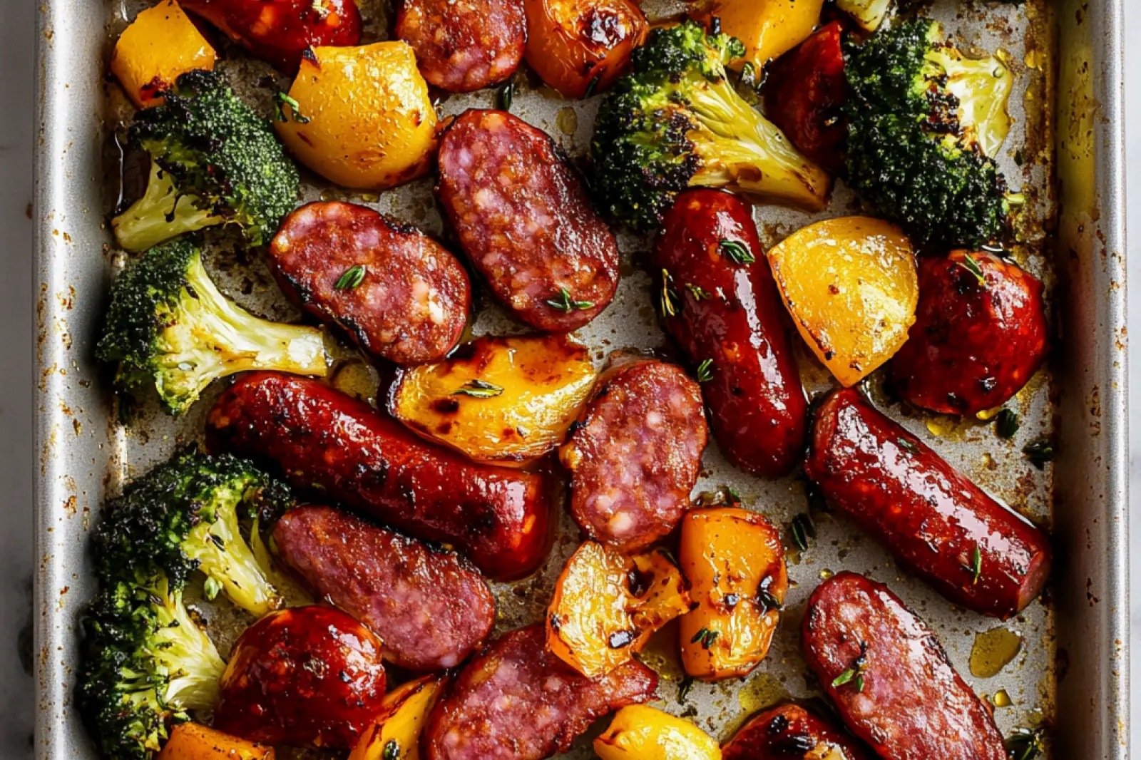 Sheet Pan Sausage and Vegetables Easy Weeknight Dinner
