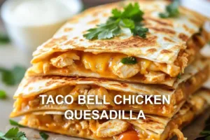 TACO BELL CHICKEN QUESADILLA centered hero view, clean and uncluttered