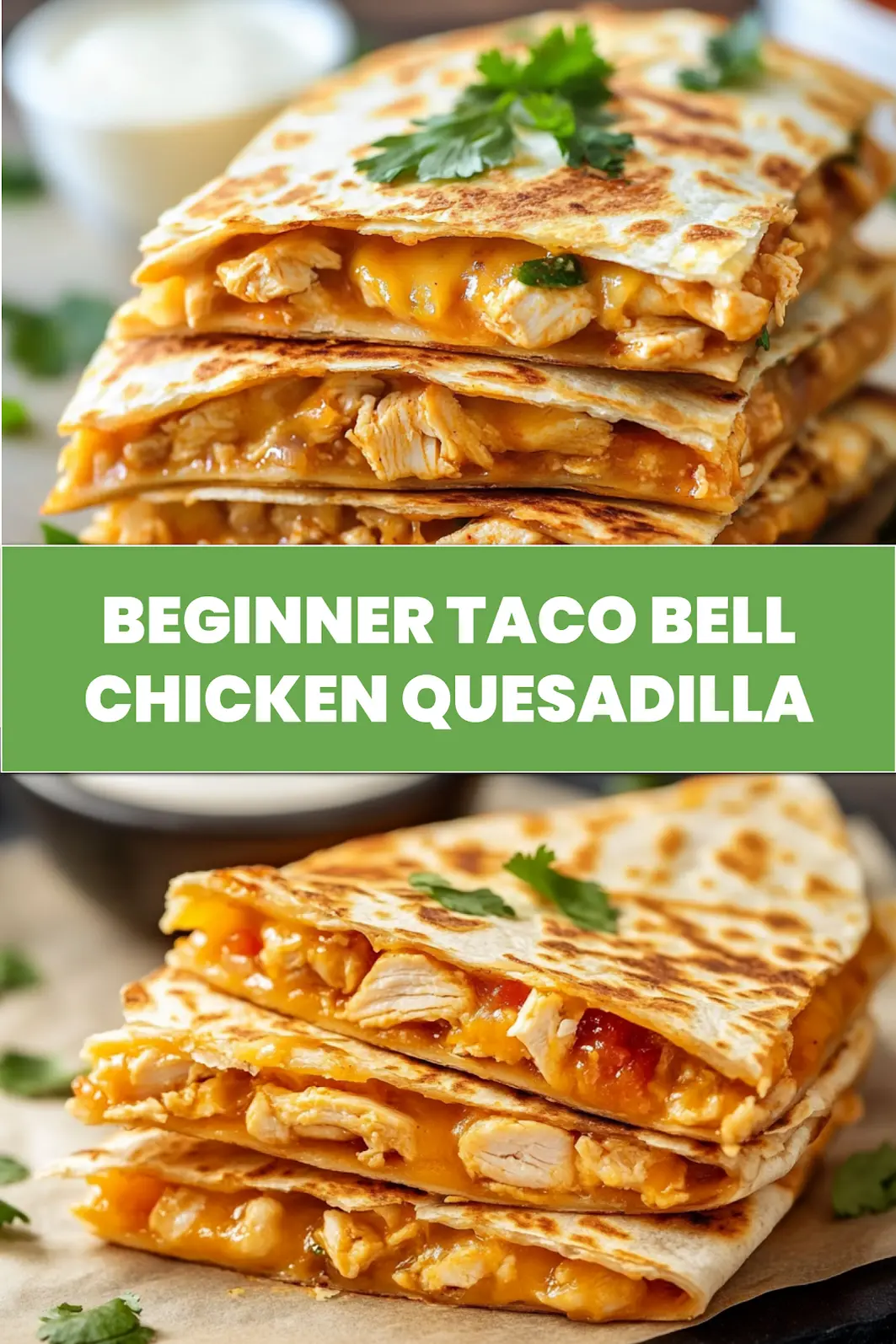 TACO BELL CHICKEN QUESADILLA centered hero view, clean and uncluttered