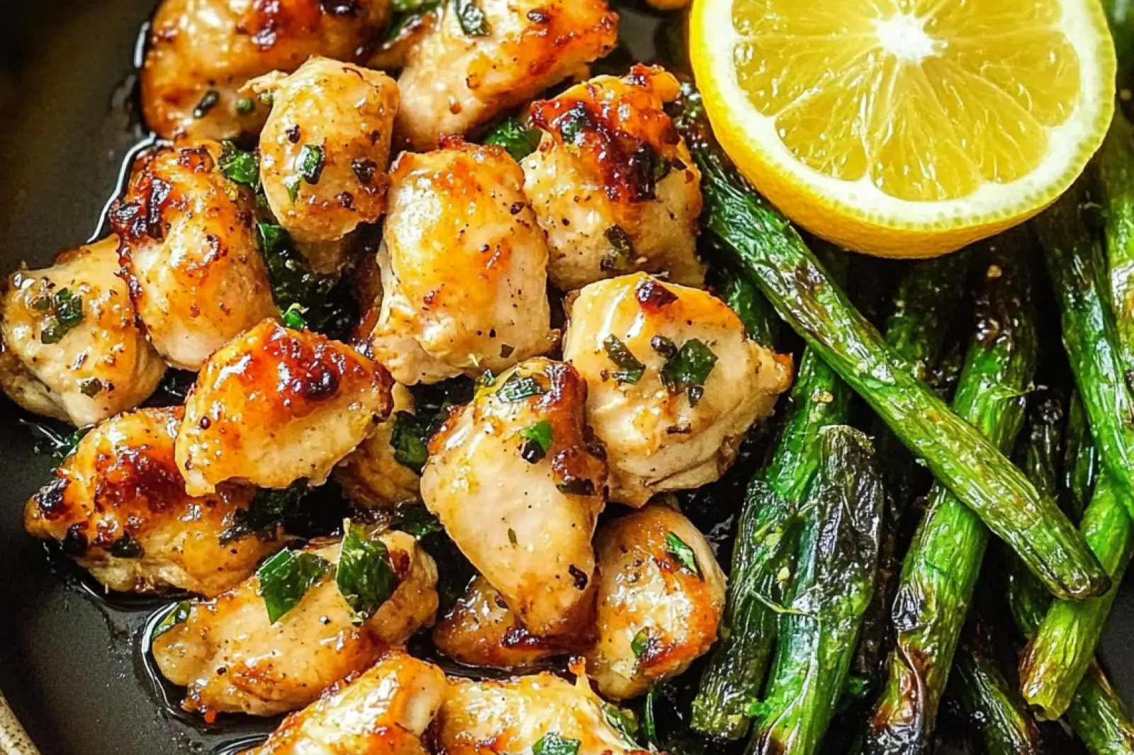 Air Fryer Chicken Breast Asparagus Lemon Easy Weeknight Dinner