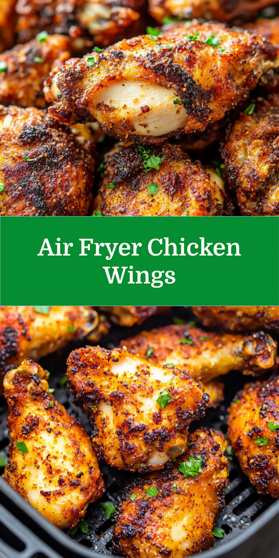 Air Fryer Chicken Wings Crispy Recipe for Busy Weeknights 7 AIR FRYER CHICKEN WINGS CRISPY centered hero view, clean and uncluttered
