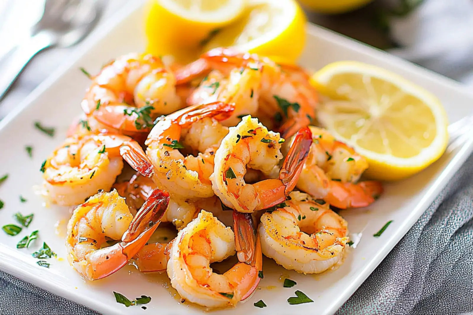 Air Fryer Garlic Shrimp with Lemon Easy Weeknight Dinner