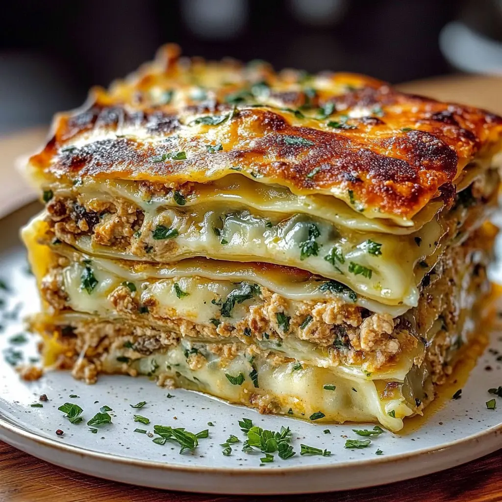 Asian Dumpling Lasagna Layers Easy Weeknight Dinner 6 ASIAN DUMPLING LASAGNA LAYERS centered hero view, clean and uncluttered