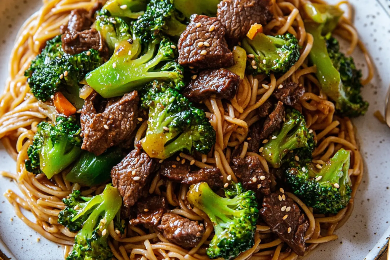 Beef and Broccoli Lo Mein Noodles Easy Weeknight Dinner