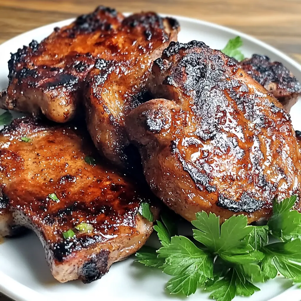 BEST DAMN AIR FRYER PORK CHOPS centered hero view, clean and uncluttered