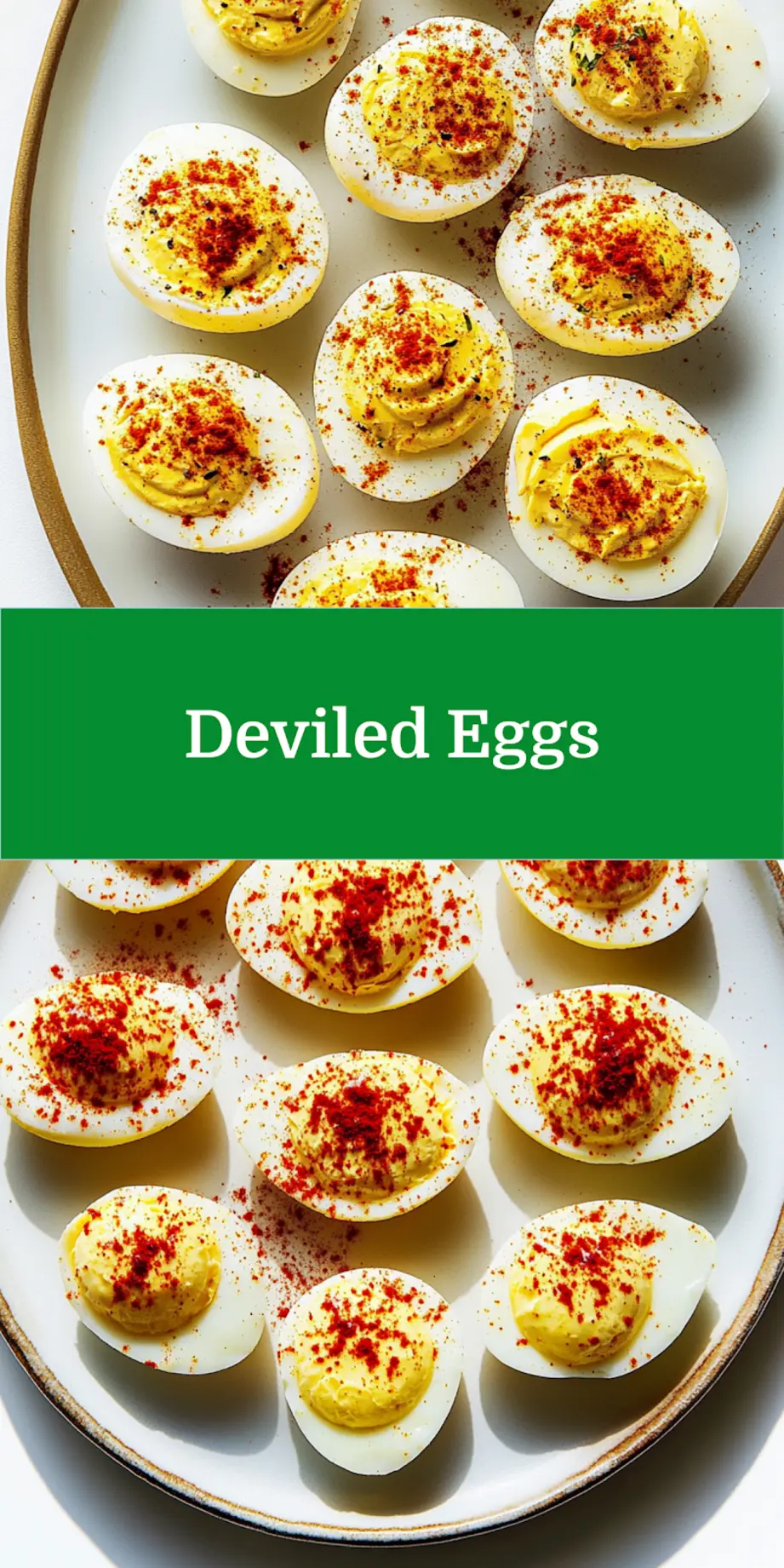 Best Deviled Eggs Recipe Easy Perfect Party Appetizer 7 Best deviled eggs recipe pin image with creamy filling and paprika