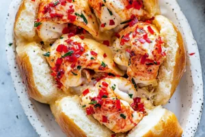 Best Ever Warm Buttery Lobster Rolls Easy Weeknight Dinner BEST EVER WARM BUTTERY LOBSTER ROLLS centered hero view, clean and uncluttered