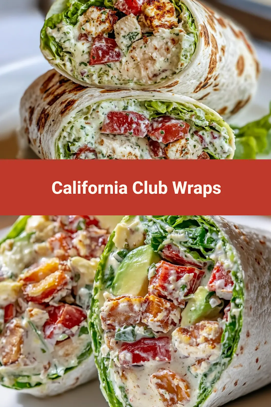 California club wraps with crispy bacon and fresh avocado, perfect for meal prep