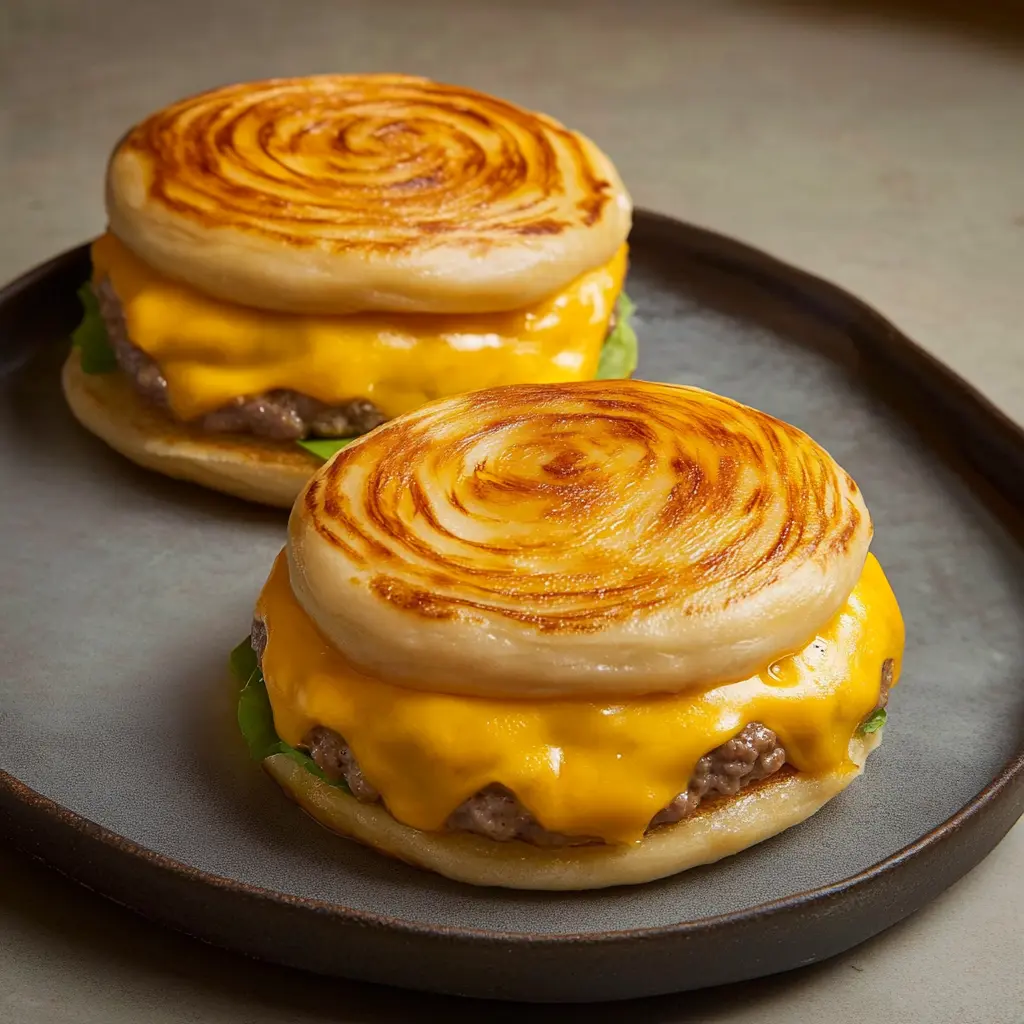 Dubai Smash Burger Parathas Cheese Satisfying Crispy Fusion 6 CHEESY SMASH BURGER PARATHAS recipe, served and ready to eat, easy homemade dinner