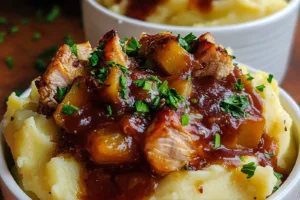 CHICKEN MASHED POTATO BOWLS centered hero view, clean and uncluttered