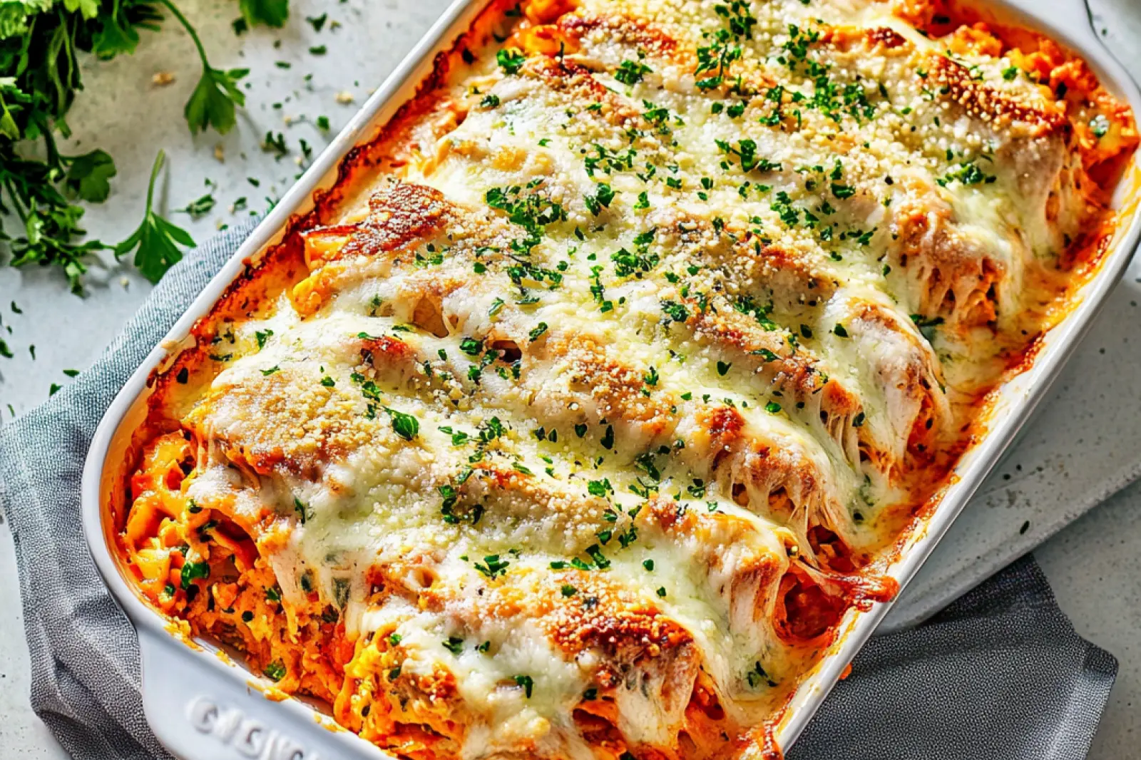 Dump and Bake Chicken Parmesan Casserole Comforting Easy Meal