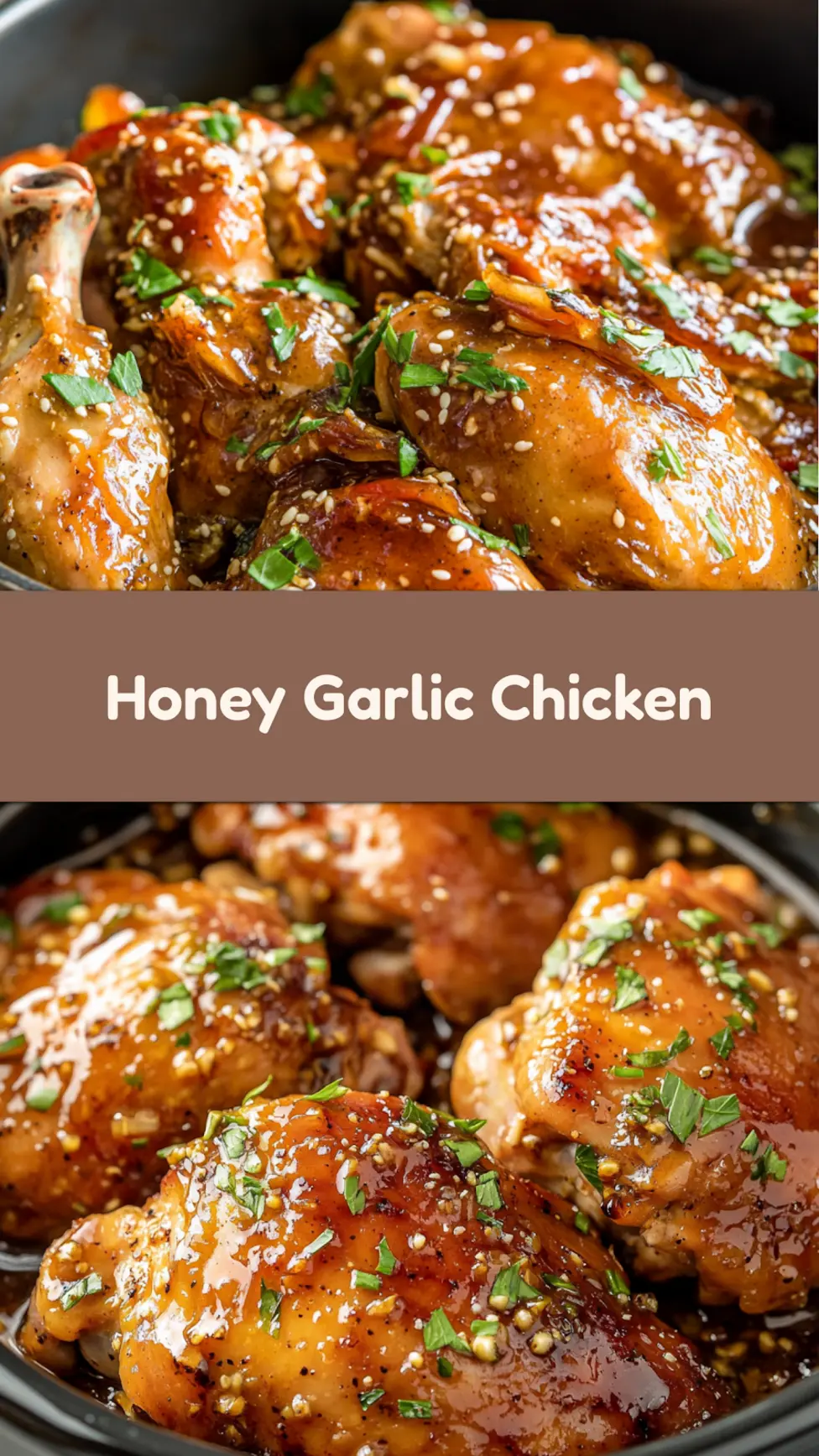 Crock Pot Honey Garlic Chicken Easy Weeknight Dinner 7 CROCK POT HONEY GARLIC CHICKEN centered hero view, clean and uncluttered